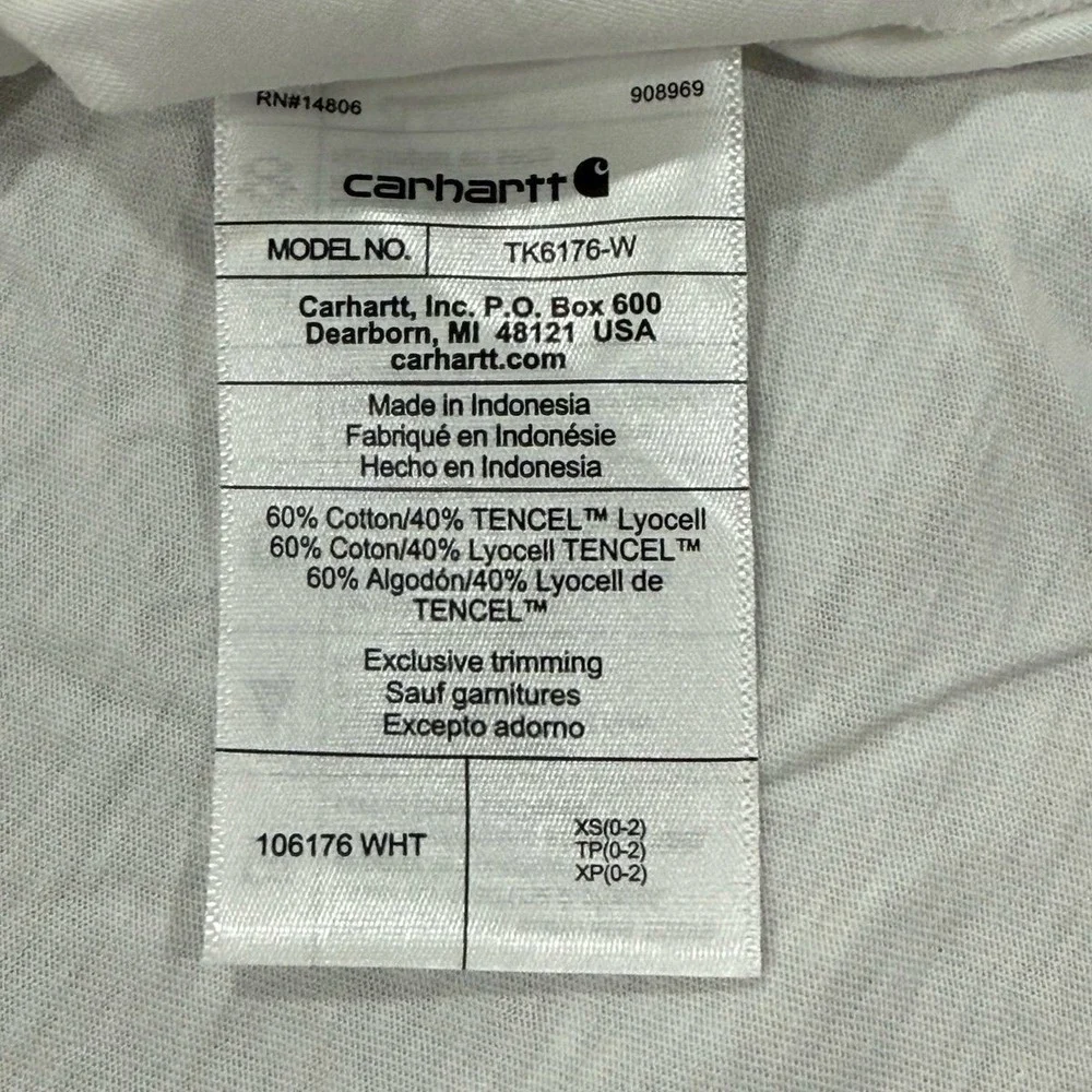 Carhartt Women's‎ Relaxed Fit Sleeveless Tank White XS